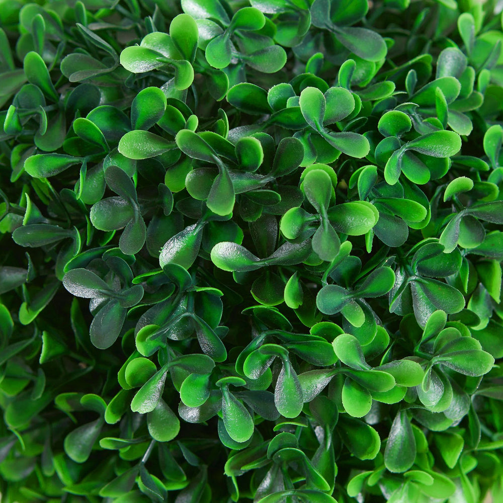 English Elm HOMCOM Boxwood Topiary Tree in Pot — Realistic 2-Ball Faux Plant, Indoor/Outdoor Low-Maintenance Decor W2225P217285