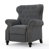 Christopher Knight Home® - Noble House - Walder Contemporary Tufted Fabric Recliner With Nailhead Trim