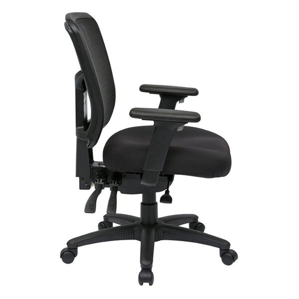 OSP Home Furnishings Progrid® Ergonomic Mesh Manager Chair with Lumbar Support and Adjustable Arms for Office 92343-30