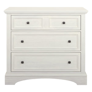 OSP Home Furnishings Farmhouse Basics 3 Drawer Chest Rustic White