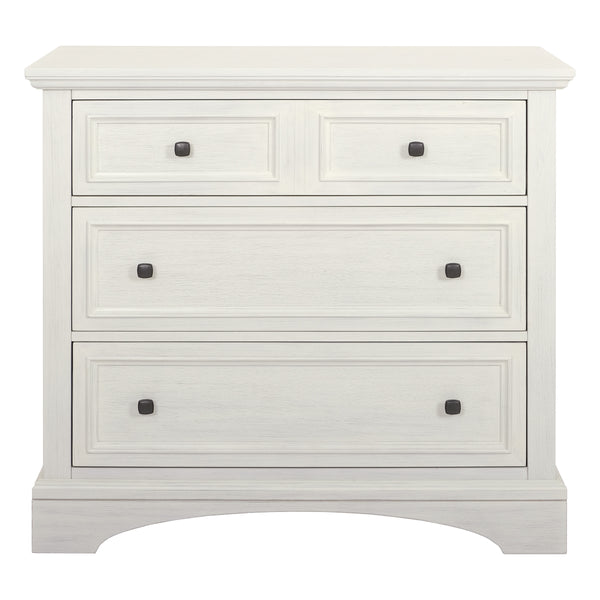 OSP Home Furnishings Farmhouse Basics 3 Drawer Chest Rustic White