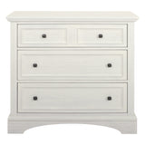 OSP Home Furnishings Farmhouse Basics 3 Drawer Chest Rustic White