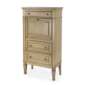 Butler Specialty Wordsworth Elegant Wood 4-drawer Secretary With Drop-front Writing Surface And Vintage Charm Beige Rubberwood,Mdf,Cherry,Maple & Walnut Veneers 2126424-butler