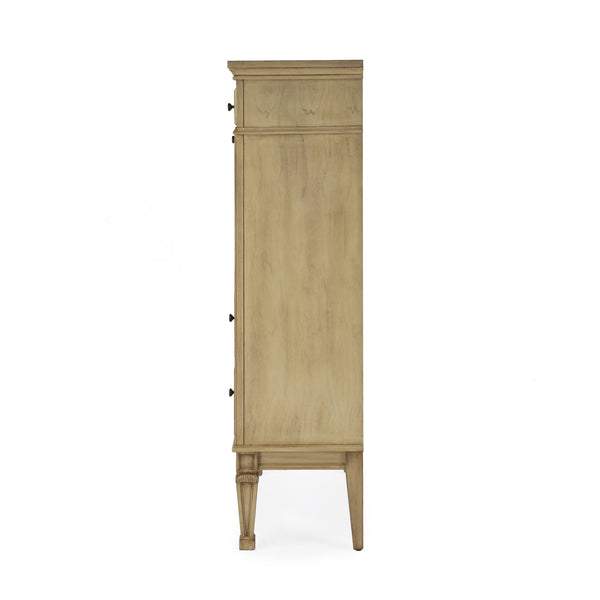 Butler Specialty Wordsworth Elegant Wood 4-drawer Secretary With Drop-front Writing Surface And Vintage Charm Beige Rubberwood,Mdf,Cherry,Maple & Walnut Veneers 2126424-butler