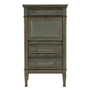 Butler Specialty Wordsworth Elegant Wood 4-drawer Secretary With Drop-front Writing Surface And Vintage Charm Pastel Green Rubberwood,Mdf,Cherry,Maple & Walnut Veneers 2126482-butler