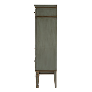 Butler Specialty Wordsworth Elegant Wood 4-drawer Secretary With Drop-front Writing Surface And Vintage Charm Pastel Green Rubberwood,Mdf,Cherry,Maple & Walnut Veneers 2126482-butler