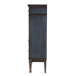 Butler Specialty Wordsworth Elegant Wood 4-drawer Secretary With Drop-front Writing Surface And Vintage Charm Pastel Blue Rubberwood,Mdf,Cherry,Maple & Walnut Veneers 2126483-butler