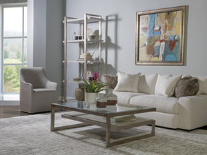 Lexington Artistica Home Soiree Etagere - Exquisite Metal And Wood Display Stand With Unique Finishes For Elegant Spaces Silver Leaf Wood 2128-990
