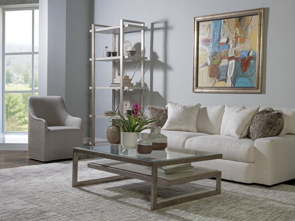 Lexington Artistica Home Soiree Etagere - Exquisite Metal And Wood Display Stand With Unique Finishes For Elegant Spaces Silver Leaf Wood 2128-990