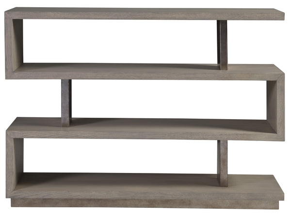 Lexington Artistica Home Soiree Low Bookcase – Unique Mixed Media Design With Antiqued Silver Leaf Finish And White Oak Shelves Silver Leaf Wood 2128-989