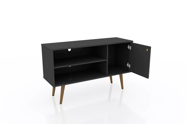 Manhattan Comfort Liberty Mid-Century Modern TV Stand Black 212BMC8