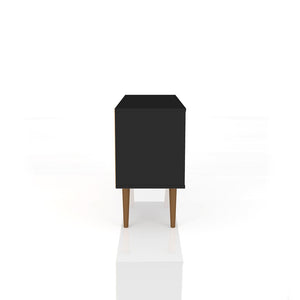 Manhattan Comfort Liberty Mid-Century Modern TV Stand Black 212BMC8