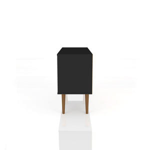 Manhattan Comfort Liberty Mid-Century Modern TV Stand Black 212BMC8