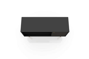 Manhattan Comfort Liberty Mid-Century Modern TV Stand Black 212BMC8