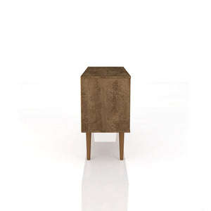 Manhattan Comfort Liberty Mid-Century Modern TV Stand Rustic Brown 212BMC9