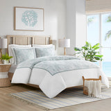 Harbor House Maya Bay Coastal Duvet Cover Mini Set HH12-1227 White