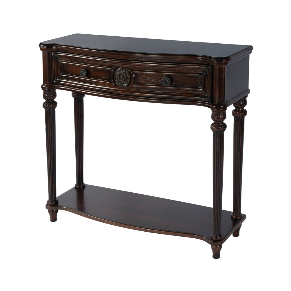 Butler Specialty Company Alexander Console Table – Elegant Design With Ample Storage For Any Space Dark Brown Fiberboard,Cherry Veneer,Poplar Wood,Rubberwood 2130024-butler