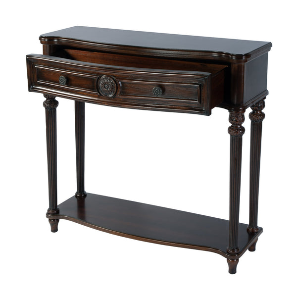 Butler Specialty Company Alexander Console Table – Elegant Design With Ample Storage For Any Space Dark Brown Fiberboard,Cherry Veneer,Poplar Wood,Rubberwood 2130024-butler