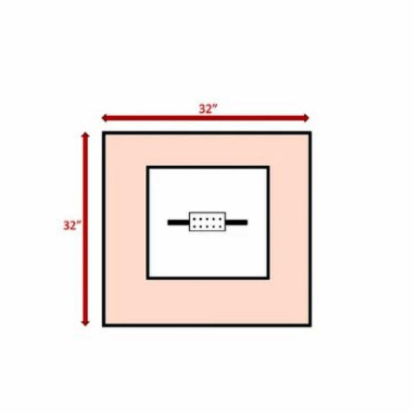 English Elm Fiber Reinforced Concrete Square Propane Fire Pit Table for Outdoor Entertaining B120P247435