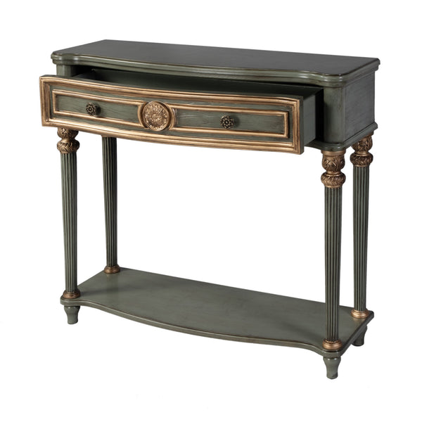 Butler Specialty Company Alexander Console Table – Elegant Design With Ample Storage For Any Space Green Poplar Wood,Cherry Veneer,Fiberboard 2130482-butler
