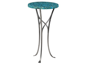 Lexington Artistica Home Isidora Turquoise Spot Table - Stunning Transitional Design With Unique Arizona Turquoise Finish Aquamarine Wood 2134-951
