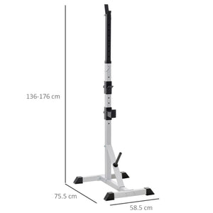 English Elm Soozier Adjustable Steel Squat and Bench Press Rack Pair for Home Gym 440 Lb W2225P249731