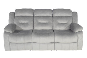 English Elm Recliner Sofa Three Seat Velvet Tufted Usb Charging Plush Living Room Couch B089P240507
