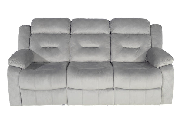 English Elm Recliner Sofa Three Seat Velvet Tufted Usb Charging Plush Living Room Couch B089P240507