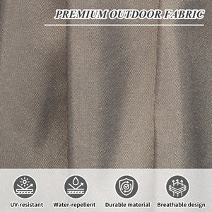 English Elm 10'X10' Square Cantilever Umbrella with Hydraulic Open, 5-Position Tilt, UPF50+ Polyester Canopy Gray W1859P337785