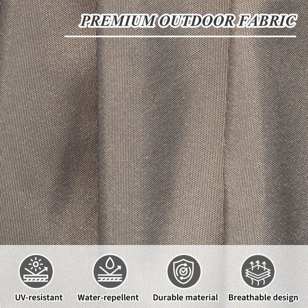 English Elm 10'X10' Square Cantilever Umbrella with Hydraulic Open, 5-Position Tilt, UPF50+ Polyester Canopy Gray W1859P337785