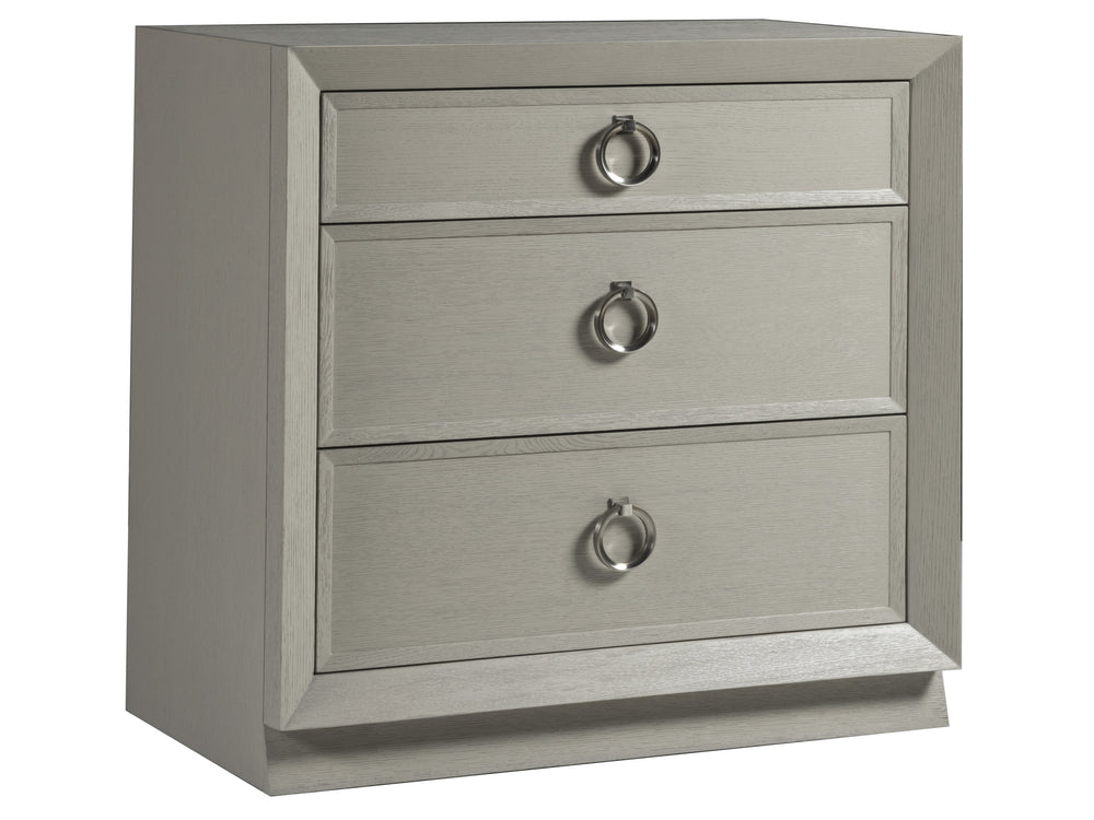 Lexington Artistica Home Zeitgeist Elegant White Oak Hall Chest With Three Self-closing Drawers For Stylish Home Storage Antiqued White Wood 2140-973