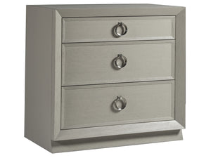 Lexington Artistica Home Zeitgeist Elegant White Oak Hall Chest With Three Self-closing Drawers For Stylish Home Storage Antiqued White Wood 2140-973