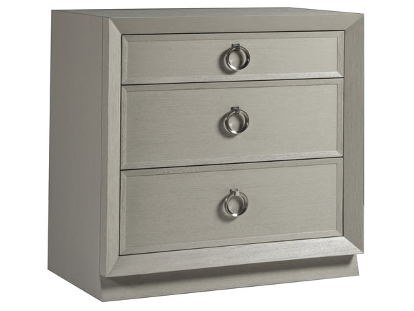 Lexington Artistica Home Zeitgeist Elegant White Oak Hall Chest With Three Self-closing Drawers For Stylish Home Storage Antiqued White Wood 2140-973