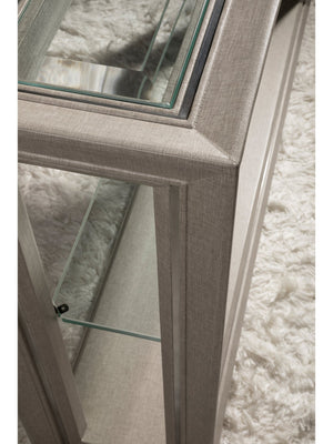 Lexington Artistica Home Zeitgeist Linen Console Table - Elegant Artistry With Glass Top, Unique Textures & Modern Design Antique Linen Wood 2141-966