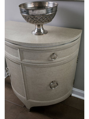 Lexington Artistica Home Zeitgeist Linen Demilune Chest - Elegant Hardwood Design With Soft-close Drawers & Adjustable Shelves Antique Linen Wood 2141-972