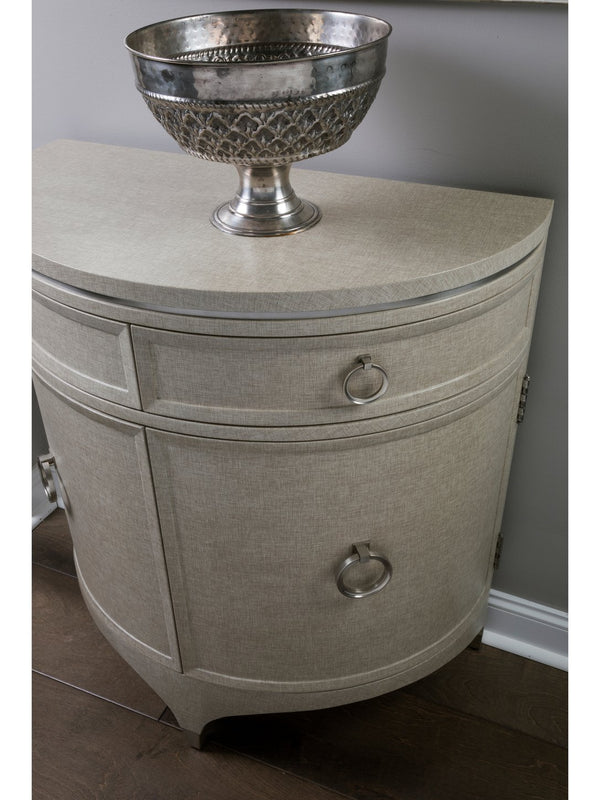 Lexington Artistica Home Zeitgeist Linen Demilune Chest - Elegant Hardwood Design With Soft-close Drawers & Adjustable Shelves Antique Linen Wood 2141-972