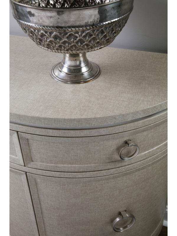 Lexington Artistica Home Zeitgeist Linen Demilune Chest - Elegant Hardwood Design With Soft-close Drawers & Adjustable Shelves Antique Linen Wood 2141-972