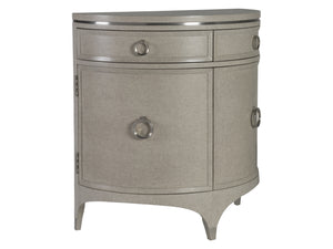 Lexington Artistica Home Zeitgeist Linen Demilune Chest - Elegant Hardwood Design With Soft-close Drawers & Adjustable Shelves Antique Linen Wood 2141-972