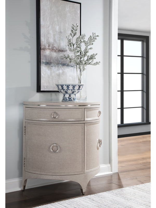 Lexington Artistica Home Zeitgeist Linen Demilune Chest - Elegant Hardwood Design With Soft-close Drawers & Adjustable Shelves Antique Linen Wood 2141-972