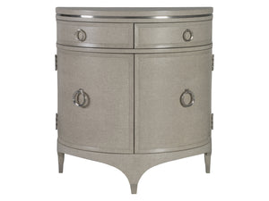 Lexington Artistica Home Zeitgeist Linen Demilune Chest - Elegant Hardwood Design With Soft-close Drawers & Adjustable Shelves Antique Linen Wood 2141-972