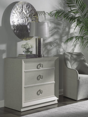 Lexington Artistica Home Zeitgeist Elegant Hall Chest With Unique Linen Finish And Self-closing Drawers For Stylish Storage Antique Linen Wood 2141-973
