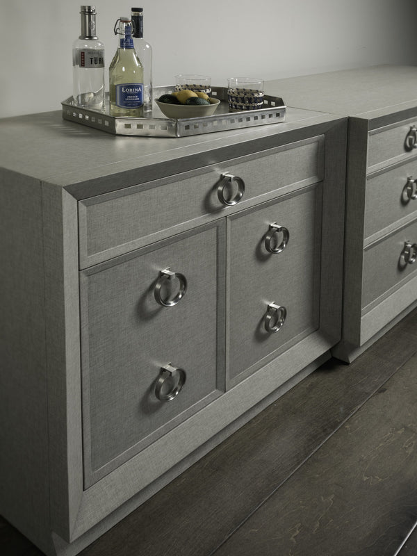 Lexington Artistica Home Zeitgeist Linen Hall Door Chest - Stunning Performance Fabric, Unique Finishes & Versatile Storage Solutions Antique Linen Wood 2141-974