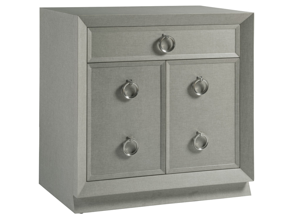 Lexington Artistica Home Zeitgeist Linen Hall Door Chest - Stunning Performance Fabric, Unique Finishes & Versatile Storage Solutions Antique Linen Wood 2141-974