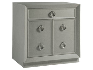 Lexington Artistica Home Zeitgeist Linen Hall Door Chest - Stunning Performance Fabric, Unique Finishes & Versatile Storage Solutions Antique Linen Wood 2141-974