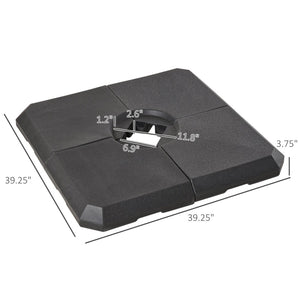 English Elm Heavy Duty Outdoor Cantilever Umbrella Base with Fillable Sand or Water Weight Bags T3971P386624