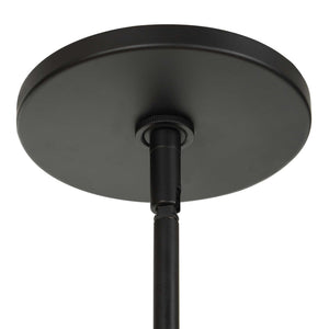 Uttermost Reins Four Light Chandelier Matte Black Linen Shades Saddle Strap Detail