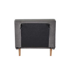 English Elm Canon Velvet Foldable Sectional Sofa Bed - Space-Saving, Adjustable Backrest For Instant Comfort W3391S00003