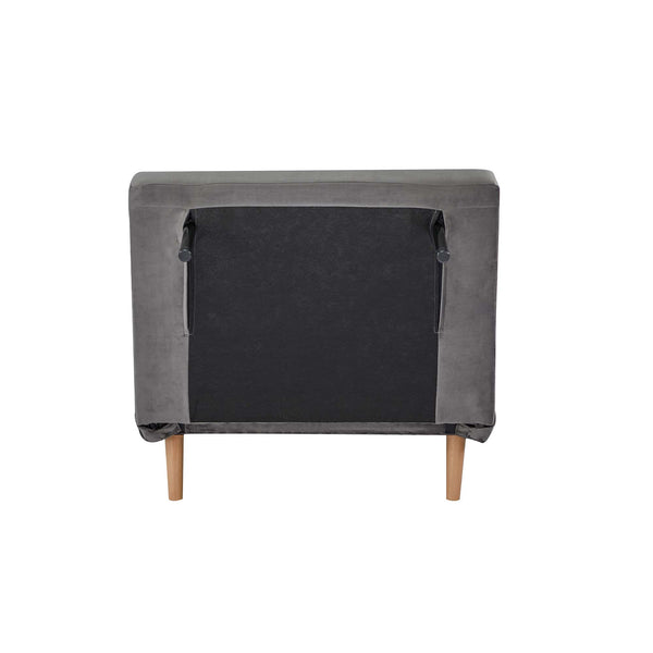 English Elm Canon Velvet Foldable Sectional Sofa Bed - Space-Saving, Adjustable Backrest For Instant Comfort W3391S00003