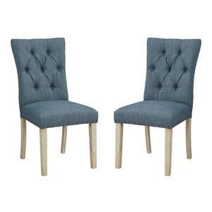 OSP Home Furnishings Preston Dining Chair  - Set of 2 Indigo