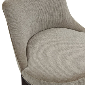 English Elm Lucia Taupe Chenille Barstool - Luxurious Comfort With Beech Wood Legs & Gold Accents For Your Space B365P398053